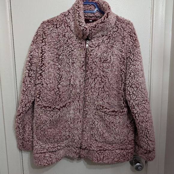Oversized sherpa sweater jacket full zip - Picture 2 of 4